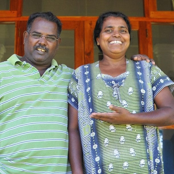 Sri Lankan staff Rani and Martin from Jungle Tide tea estate bungalow Kandy Sri Lanka
