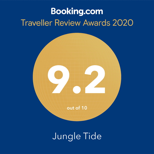 Booking.com traveller review award for Jungle Tide guest house