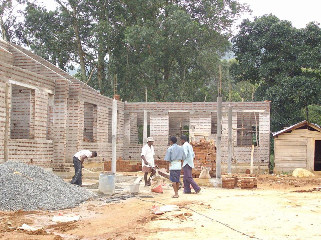 Entrance area and staff block construction Jungle Tide Tea Estate and Guest Accommodation Kandy Sri Lanka